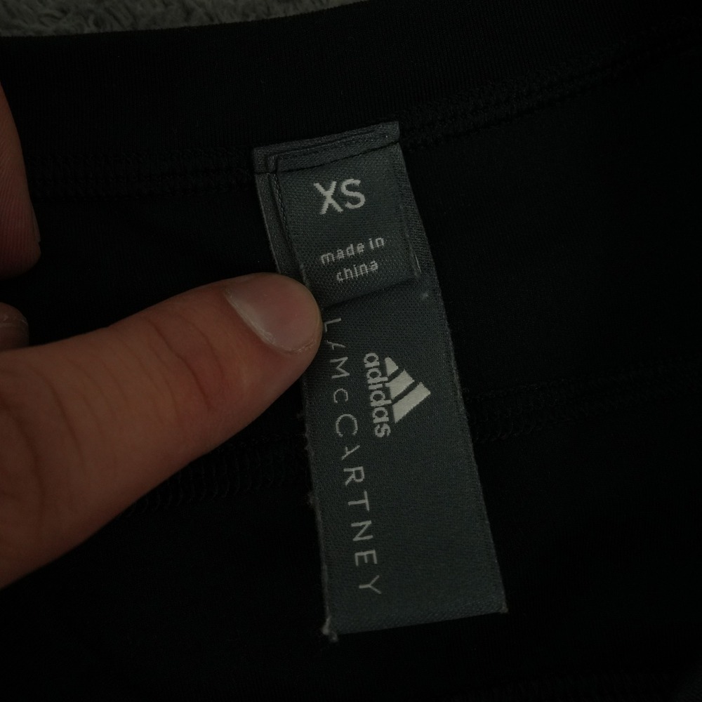 Adidas X Stella McCartney Crop Top Women XS Black Long Sleeve Open Back - Picture 6 of 13